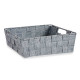 CESTA RECTANGULAR 23CM CINZA
