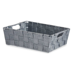 FABRIC BOX RECT 23CM GREY