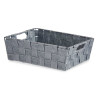 CESTA RECTANGULAR 23CM CINZA