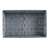 CESTA RECTANGULAR SEEM ASAS 34CM CINZA