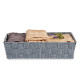CESTA RETTANGOLARE SENZA MANICI 34CM GRI
