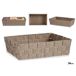 CESTA RECTANGULAR SEM ASAS 34CM NATUR