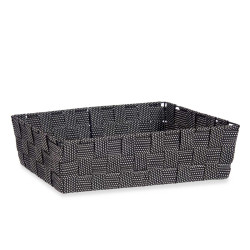 CESTA RECTANGULAR SEM ASAS 34CM PRETA