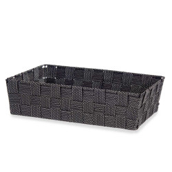 FABRIC BOX RECT WITHOUT HANDLE 34CM BLACK