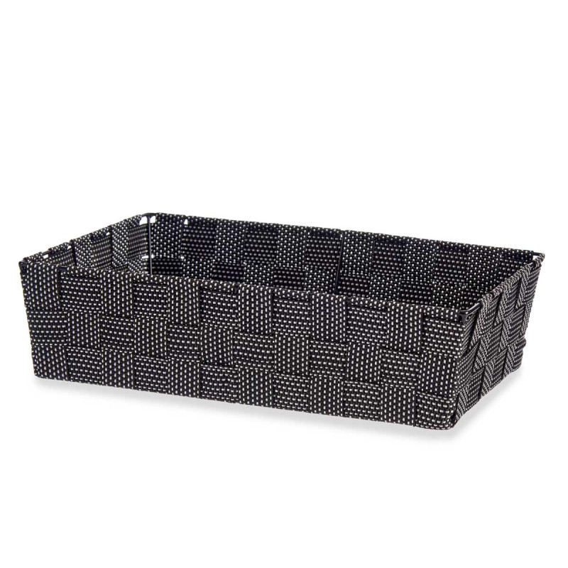 CESTA RECTANGULAR SEM ASAS 34CM PRETA