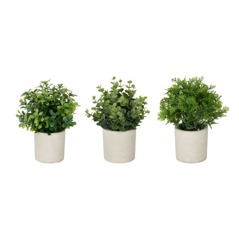 VASO CIMENTO FLORES VERDES SORT 4