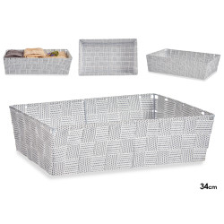 CESTA RETTANGOLARE SENZA MANICI 34CM BIANCO