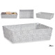 PANIER RECTANGULAIRE SANS ANSES 34CM BLANCHE