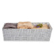 PANIER RECTANGULAIRE SANS ANSES 34CM BLANCHE