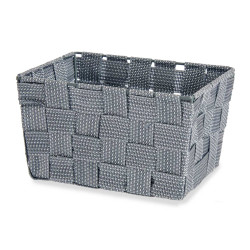 CESTA TELA CONICA RECT PEQ GRIS