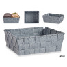 CESTA TELA RECT SIN ASAS 24CM GRIS