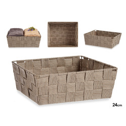 FABRIC BOX RECT WITHOUT HANDLE 24CM BEIGE