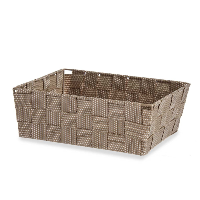 FABRIC BOX RECT WITHOUT HANDLE 24CM BEIGE