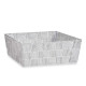 CESTA RECTANGULAR SEM ASAS 24CM BRANCO