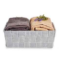 CESTA RETTANGOLARE SENZA MANICI 24CM BIANCO