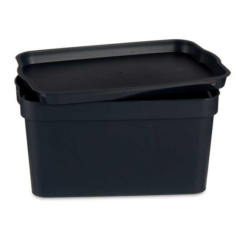 ANTHRACITE PLASTIC STORAGE BOX WITH COVER 2.3L