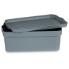 CAJA PLASTICO CON TAPA 6L GRIS