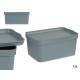 CAJA PLASTICO CON TAPA 7,5L GRIS
