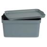 BOITE PLASTIQUE AVEC COUVERCLE 7.5L GRIS