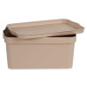 BOITE PLASTIQUE AVEC COUVERCLE 7.5L BEIGE