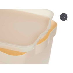 CAJA PLASTICO CON TAPA 7,5L CREMA