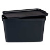 ANTHRACITE PLASTIC STORAGE BOX WITH COVER 24L