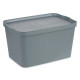 BOITE PLASTIQUE AVEC COUVERCLE 24L GRIS