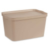SCATOLA PLASTICA CON COPERCHIO 24L BEIGE