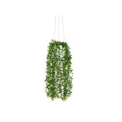HANGING PLASTIC POT WITH ROPE GREEN