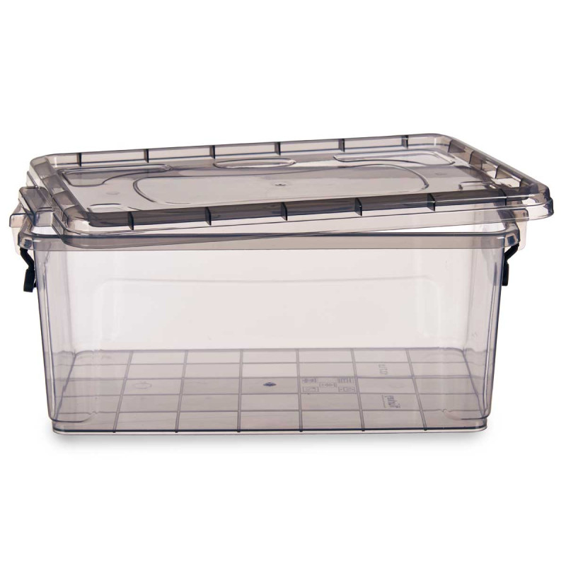 ANTHRACITE ORGANIZER PLASTIC BOX 13.7L