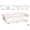 TRANSPARENT BOX UNDER BED 6 WHEELS 40L