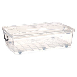 CAIXA 6 RODAS TRANSPARENTE 40L 