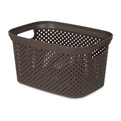 3L BROWN PLASTIC ORGANISER BASKET