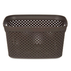 3L BROWN PLASTIC ORGANISER BASKET