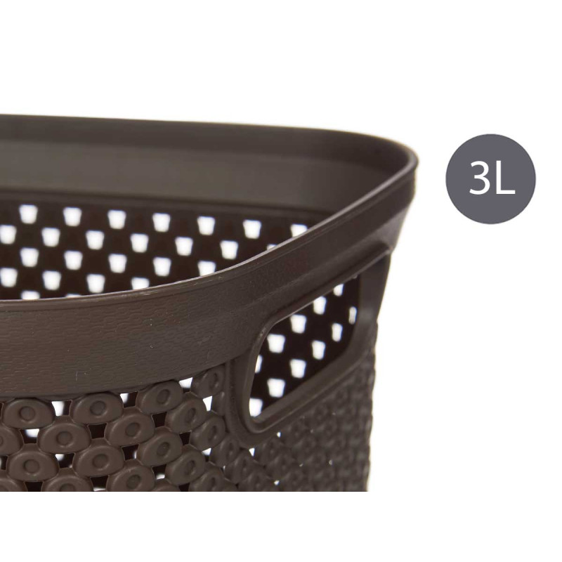 CESTINO ORGANIZZATORE PLASTICA 3L