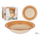 PIATTO FONDO GRES MANTOVANA 3D MARRONE 21CM
