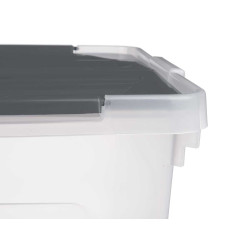 BOÎTE À DOUBLE COUVERCLE PLIANTE 48L ANTHRACITE