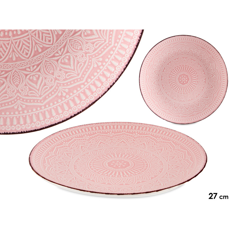 PIATTO IN RILIEVO ROSA PIATTO 27CM