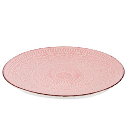 PLATO RELIEVE LLANO ROSA 27CM