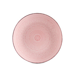 27CM PINK RELIEF PLATE