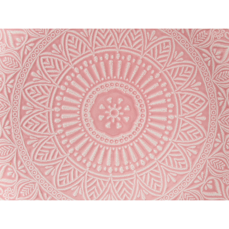 PLATO RELIEVE LLANO ROSA 27CM