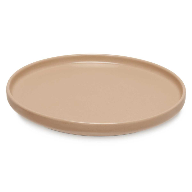 ASSIETTE À DÎNER EN GRÈS GRANDE BEIGE 26,5CM