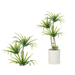 CEMENT POT GREEN PALM TREE MEDIUM