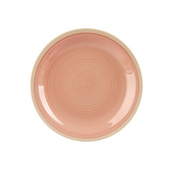LARGE STONEWARE DINNER PLATE PINK 26,5CM