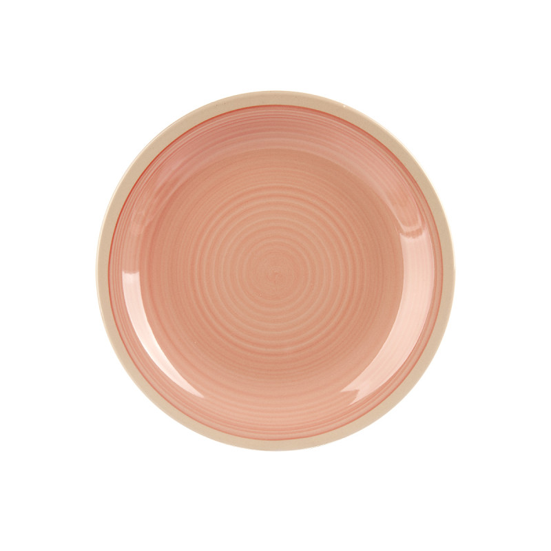 LARGE STONEWARE DINNER PLATE PINK 26,5CM