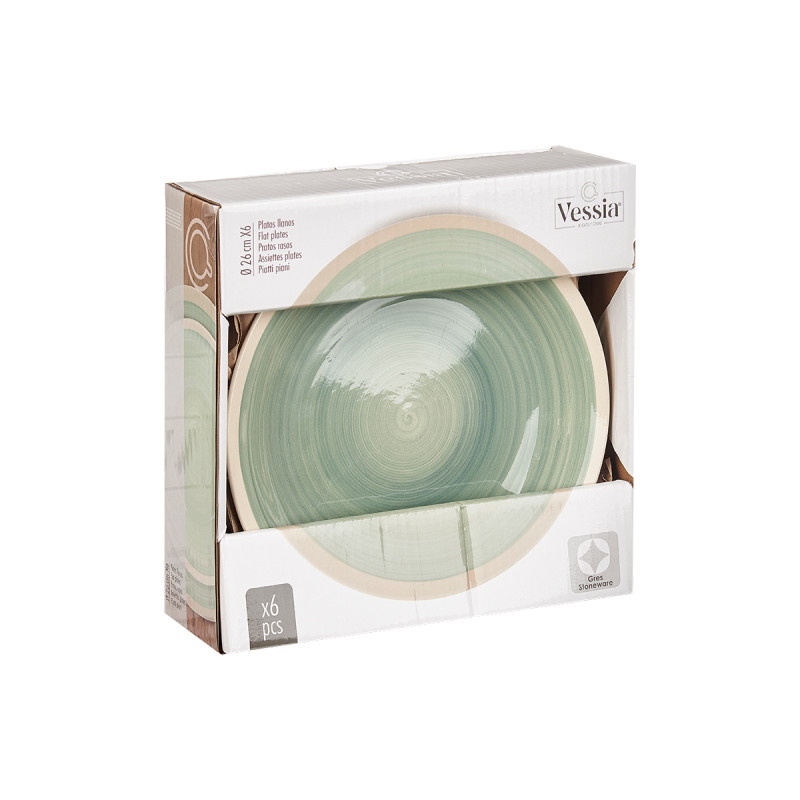 PRATO RASO GRES VERDE 26,5CM