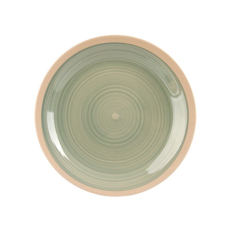ASSIETTE À DÎNER EN GRÈS GRANDE VERT 26,5CM