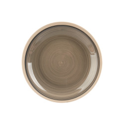 ASSIETTE À DÎNER EN GRÈS GRANDE GRIS 26,5CM