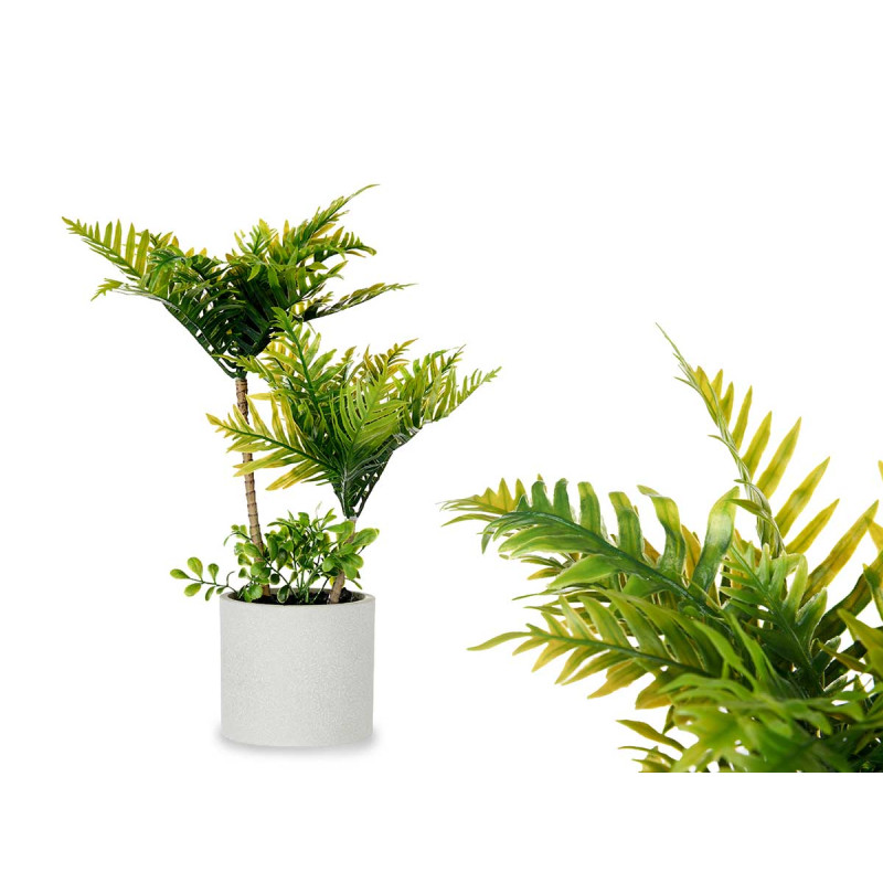 CEMENT POT GREEN PALM TREE LARGE