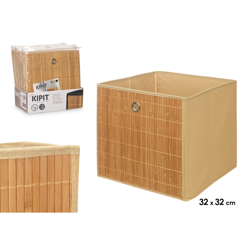 CAJA PLEGABLE ORGANIZADORA BAMBU BEIGE